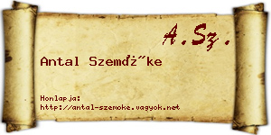 Antal Szemőke névjegykártya